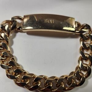 #2511, SIGNED SPEIDEL USA, CUBAN LINK PERSONALIZED BRACELETS BOB 8.5"